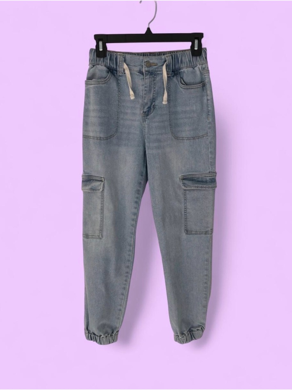 Celebrity Pink Juniors denim cargo joggers. XS